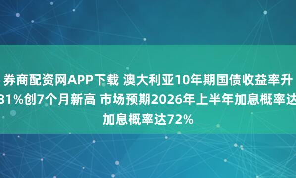 券商配资网APP下载 澳大利亚10年期国债收益率升至4.81%创7个月新高 市场预期2026年上半年加息概率达72%
